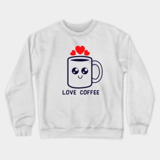 Love coffee doodle Crewneck Sweatshirt